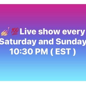 Gradient Background Live Show Announcement